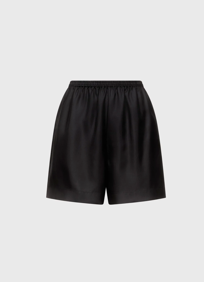 LouLou Studio Short Arl Shorts, Black Soho-Boutique