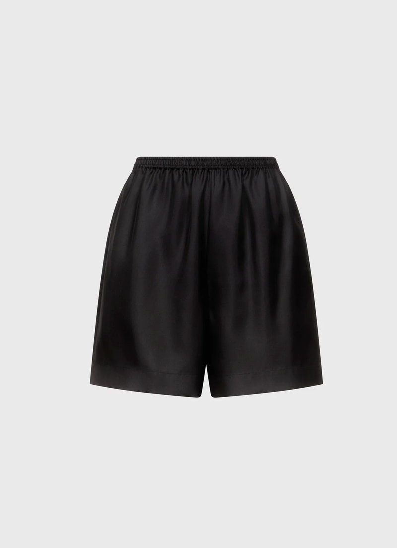 LouLou Studio Short Arl Shorts, Black Soho-Boutique