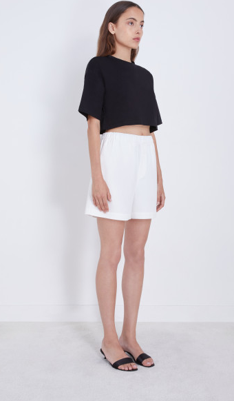 LouLou Studio Shorts Seto Shorts, Ivory Soho-Boutique