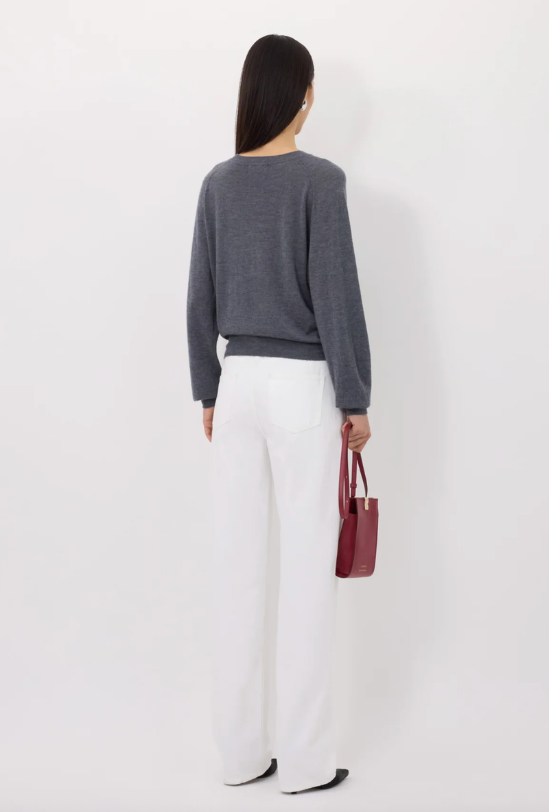 LouLou Studio Sweater Angus Sweater, Anthracite Melange Soho-Boutique