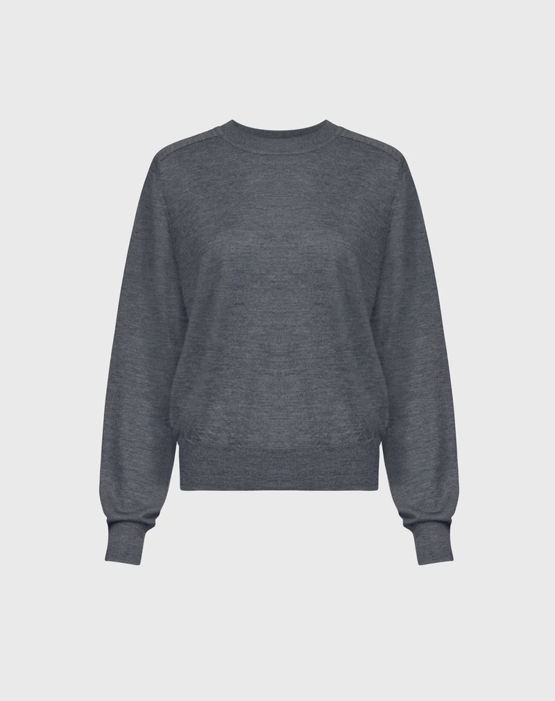 LouLou Studio Sweater Angus Sweater, Anthracite Melange Soho-Boutique