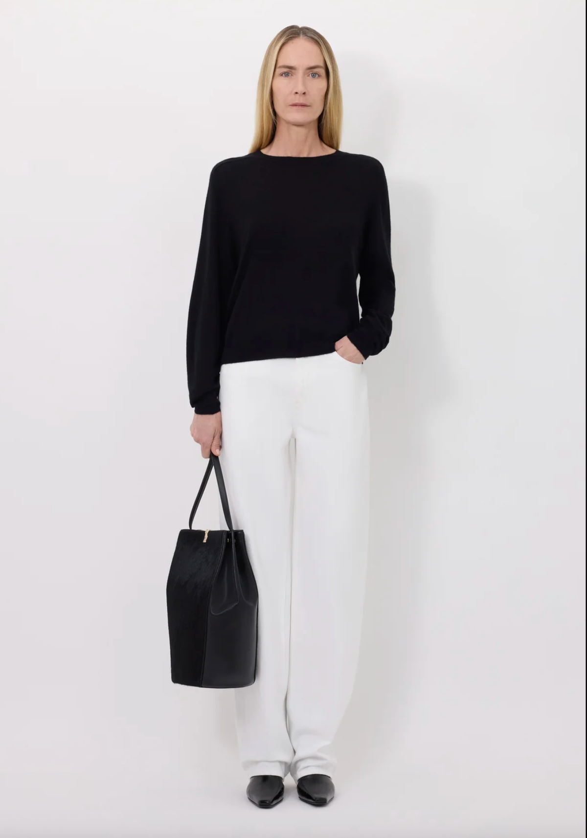 LouLou Studio Sweater Angus Sweater, Black Soho-Boutique