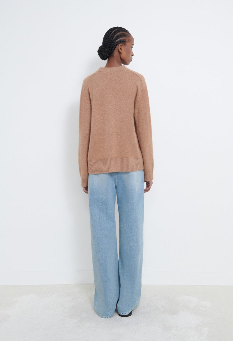 LouLou Studio Sweater Baltra Sweater, Hazel Melange Soho-Boutique