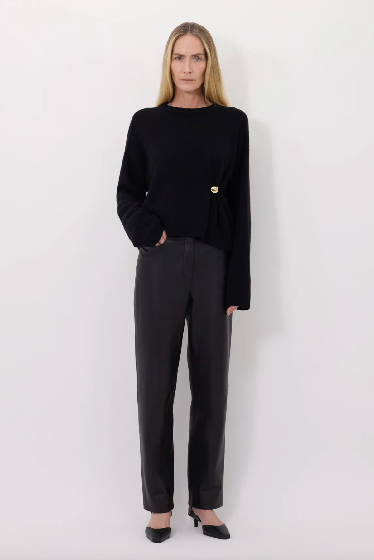 LouLou Studio sweater Bill Sweater, Black Soho-Boutique