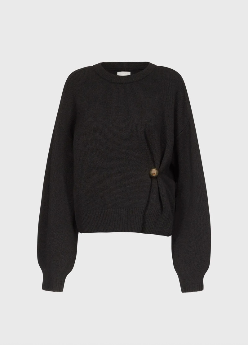 LouLou Studio sweater Bill Sweater, Black Soho-Boutique