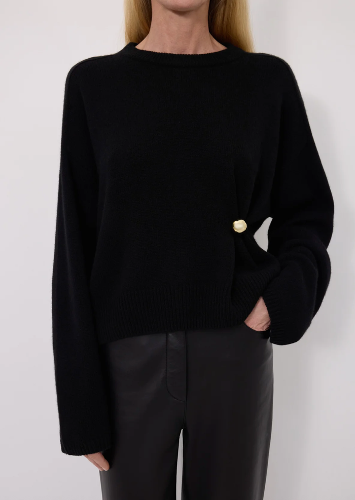 LouLou Studio sweater Bill Sweater, Black Soho-Boutique