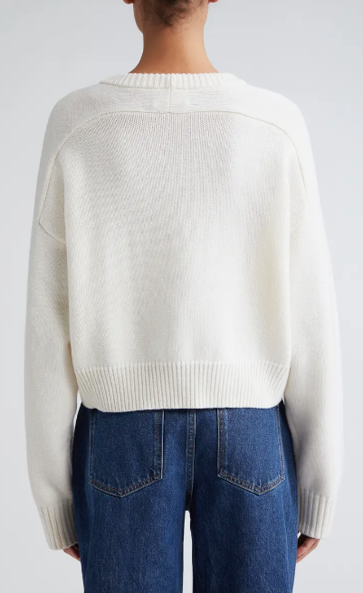 LouLou Studio Sweater Bruzzi Sweater, Ivory Soho-Boutique