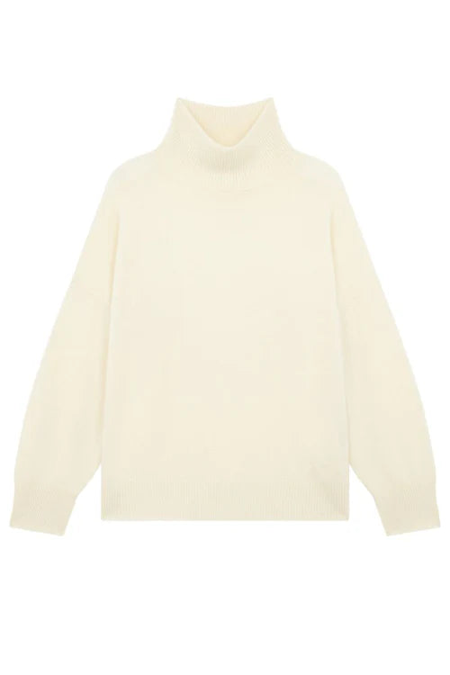 LouLou Studio Sweater Murano Sweater, Ivory Soho-Boutique