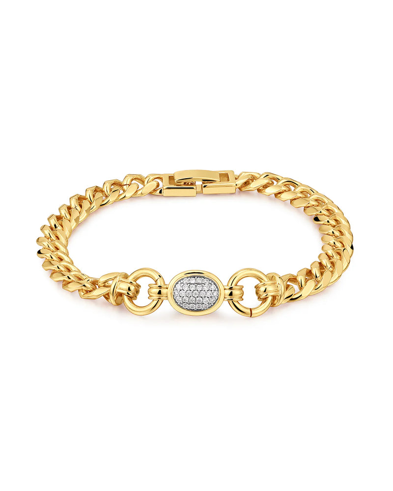 LUV AJ Bracelet Pave Oval Link Bracelet Soho-Boutique