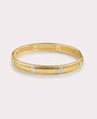 LUV AJ Bracelet The Georgia Ridged Bangle, Gold Soho-Boutique
