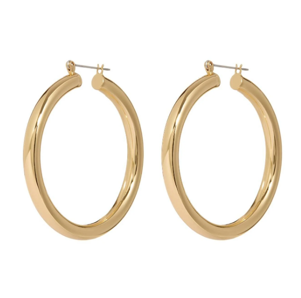 LUV AJ Earrings Amalfi Hoops, Gold Soho-Boutique