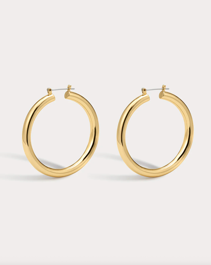 LUV AJ Earrings Amalfi Tub Hoops, Gold Soho-Boutique