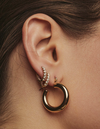 LUV AJ Earrings Baby Amalfi Hoops, Gold Soho-Boutique