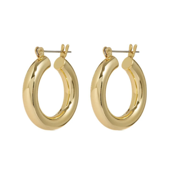 LUV AJ Earrings Baby Amalfi Hoops, Gold Soho-Boutique