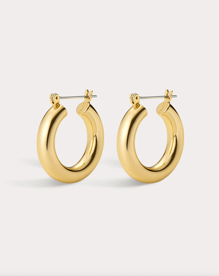 LUV AJ Earrings Baby Amalfi Tube Hoops, Gold Soho-Boutique