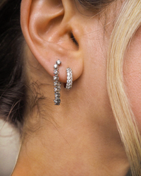LUV AJ Earrings Ballier Chain Studs, Silver Soho-Boutique