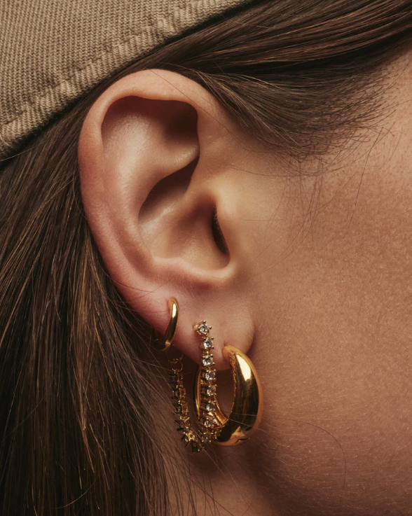 LUV AJ Earrings Marbella Hoops, Gold Soho-Boutique