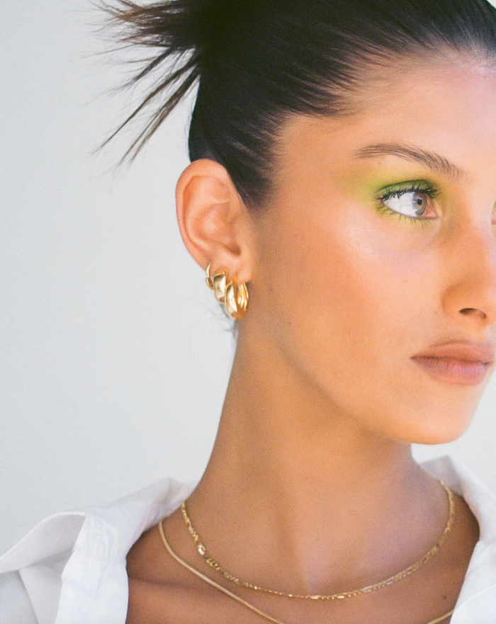 LUV AJ Earrings Marbella Hoops, Gold Soho-Boutique