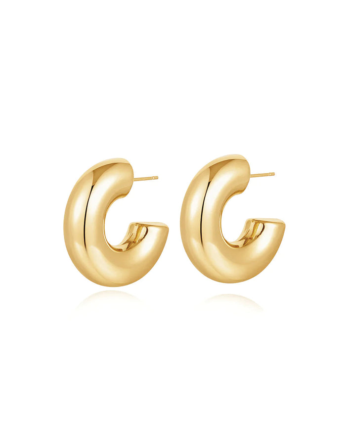 LUV AJ Earrings Noemi Hoops, Gold Soho-Boutique