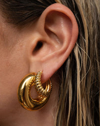 LUV AJ Earrings Noemi Hoops, Gold Soho-Boutique
