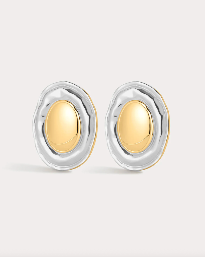 LUV AJ Earrings The Formentera Studs, Gold Soho-Boutique