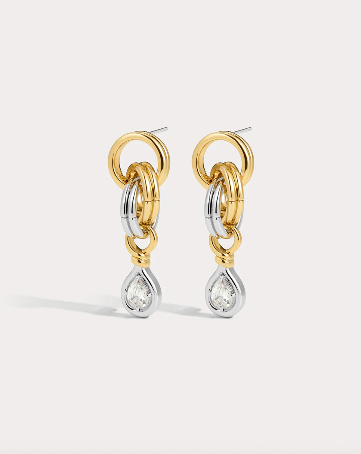 LUV AJ Earrings The Georgia Stone Twisted Studs, Gold Soho-Boutique