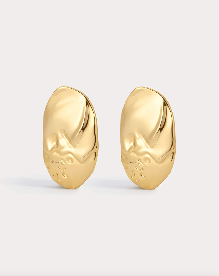LUV AJ Earrings The Granada Disc Earrings, Gold Soho-Boutique