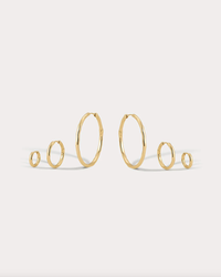 LUV AJ Earrings The Granada Hammered Hoops, Gold Soho-Boutique