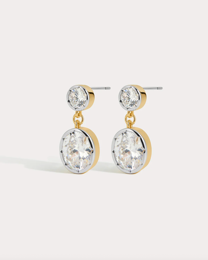 LUV AJ Earrings The Marais Drop Studs, Gold Soho-Boutique