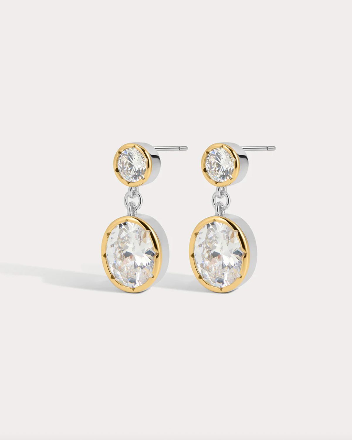 LUV AJ Earrings The Marais Drop Studs, Silver Soho-Boutique