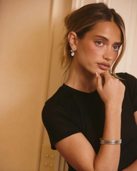 LUV AJ Earrings The Marais Hook Earring, Silver Soho-Boutique