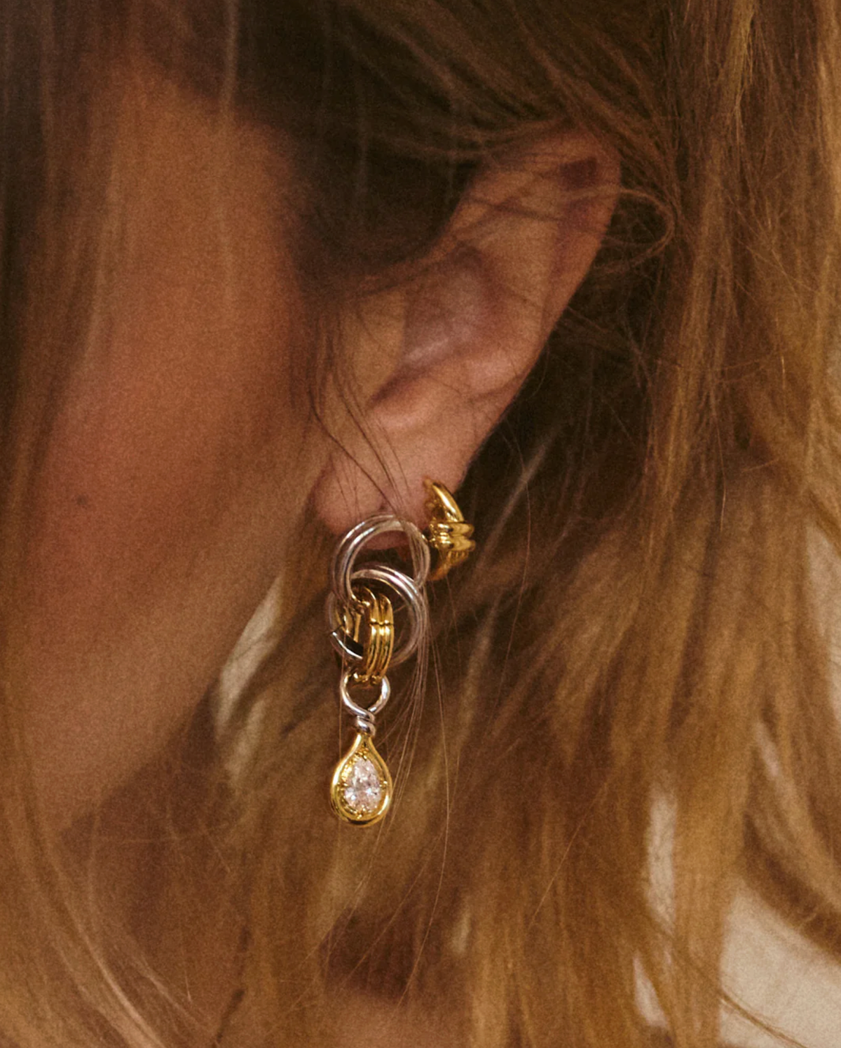 LUV AJ Earrings The Margaux Knot Hoops, Gold Soho-Boutique