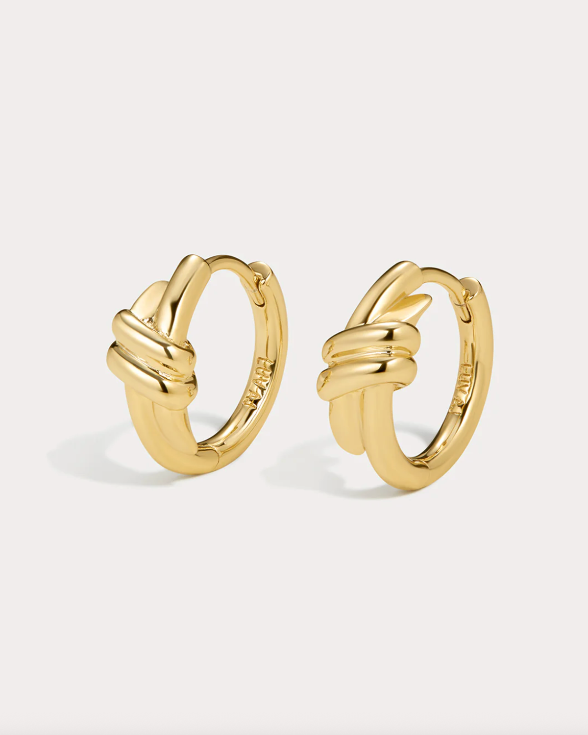 LUV AJ Earrings The Margaux Knot Hoops, Gold Soho-Boutique
