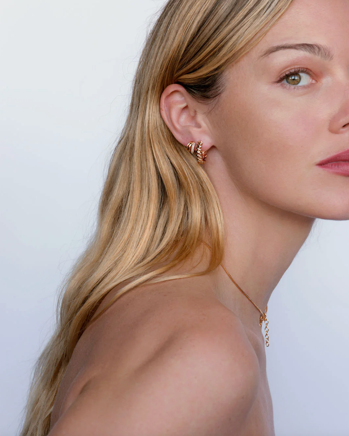 LUV AJ Earrings The Multi Piercing Huggies, Gold Soho-Boutique