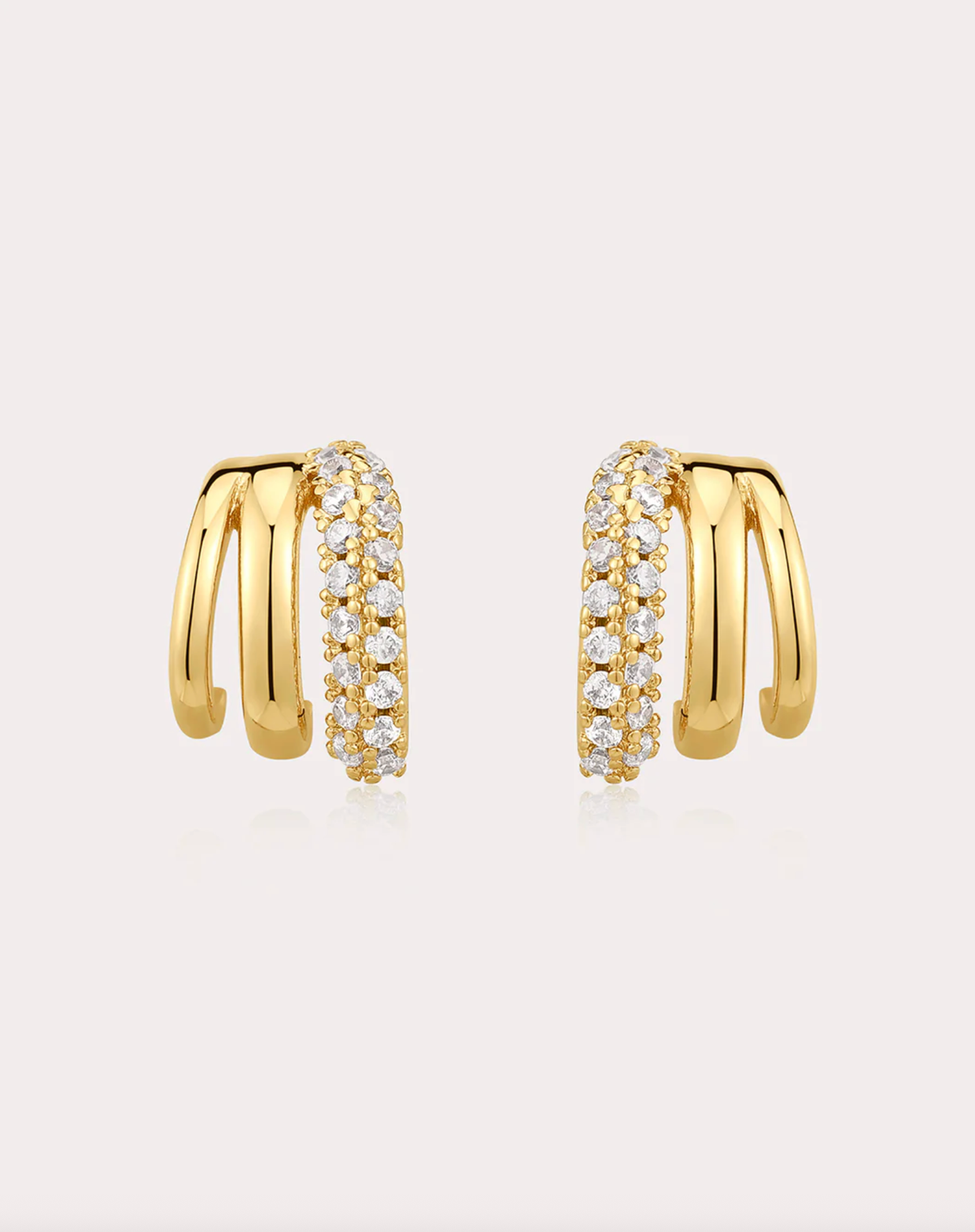 LUV AJ Earrings The Multi Piercing Huggies, Gold Soho-Boutique