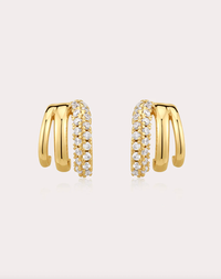 LUV AJ Earrings The Multi Piercing Huggies, Gold Soho-Boutique