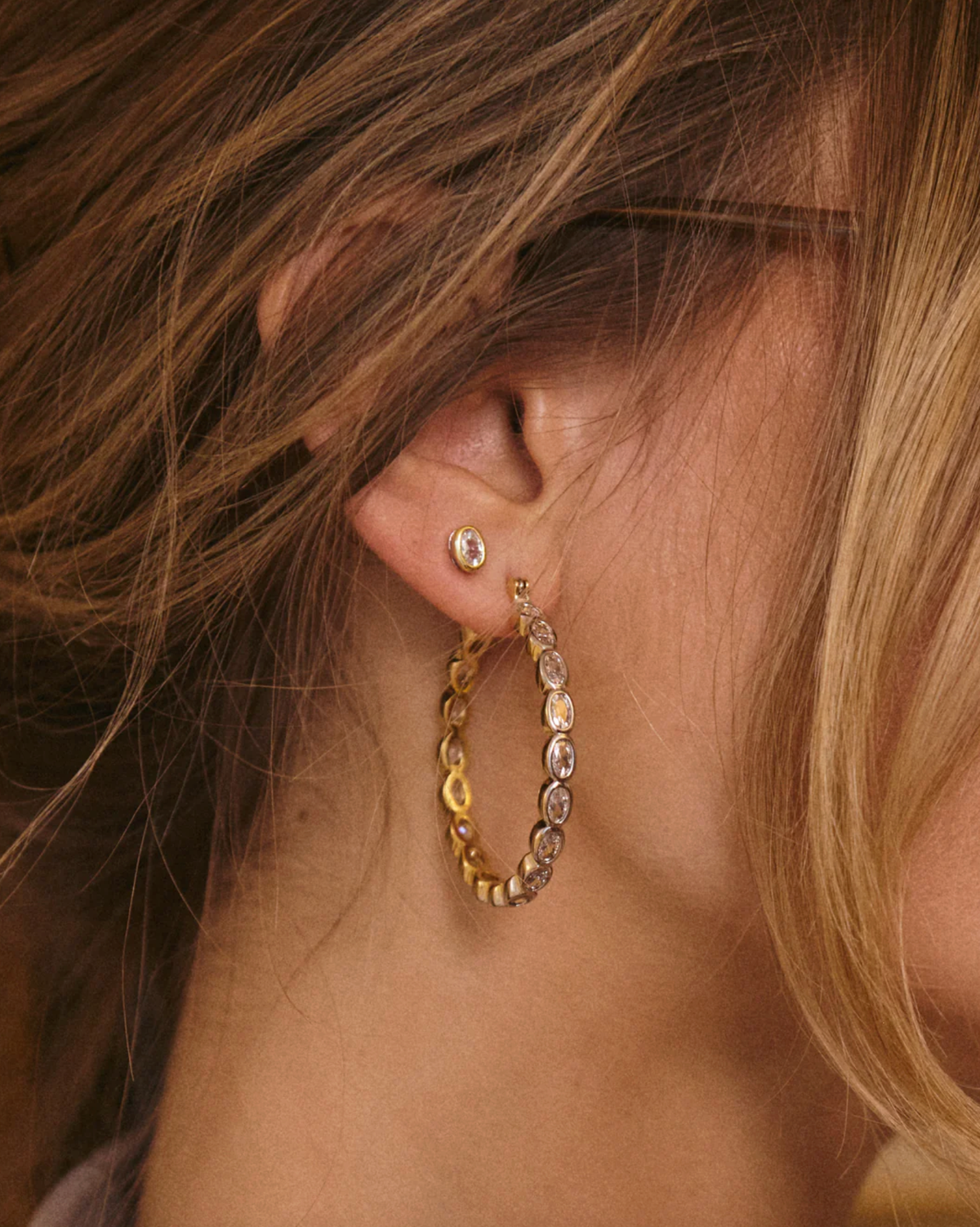 LUV AJ Earrings The Palais Eternity Hoops, Gold Soho-Boutique