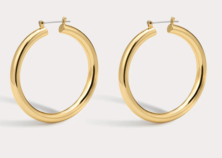 LUV AJ Jewelry Amalfi Tube Hoops, Gold Soho-Boutique
