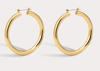 LUV AJ Jewelry Amalfi Tube Hoops, Gold Soho-Boutique