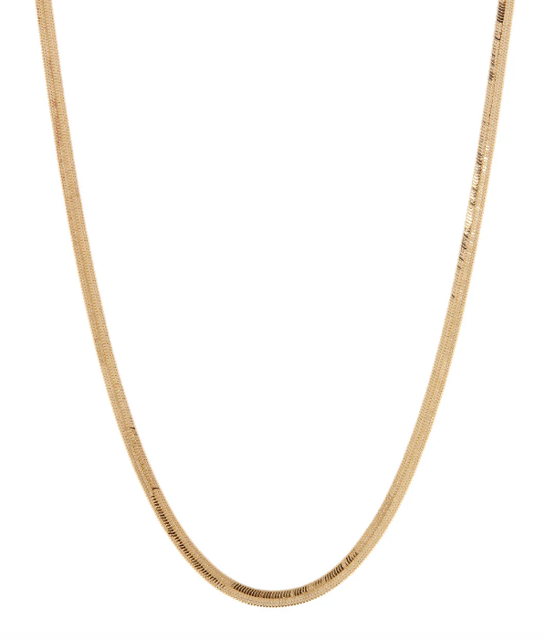 LUV AJ Necklace Classique Herringbone Chain, Gold Soho-Boutique