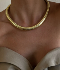 LUV AJ Necklace Flex Snake Chain Necklace, Gold Soho-Boutique