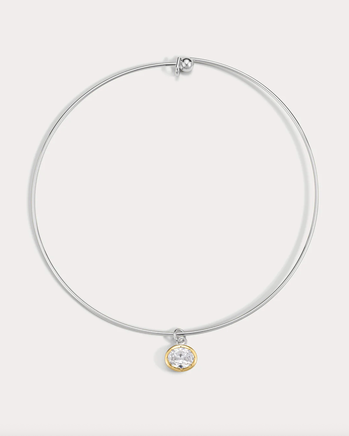 LUV AJ Necklace The Marais Pendant Wire Necklace, Silver Soho-Boutique