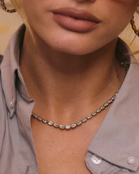 LUV AJ Necklace The Palais Tennis Necklace, Silver Soho-Boutique
