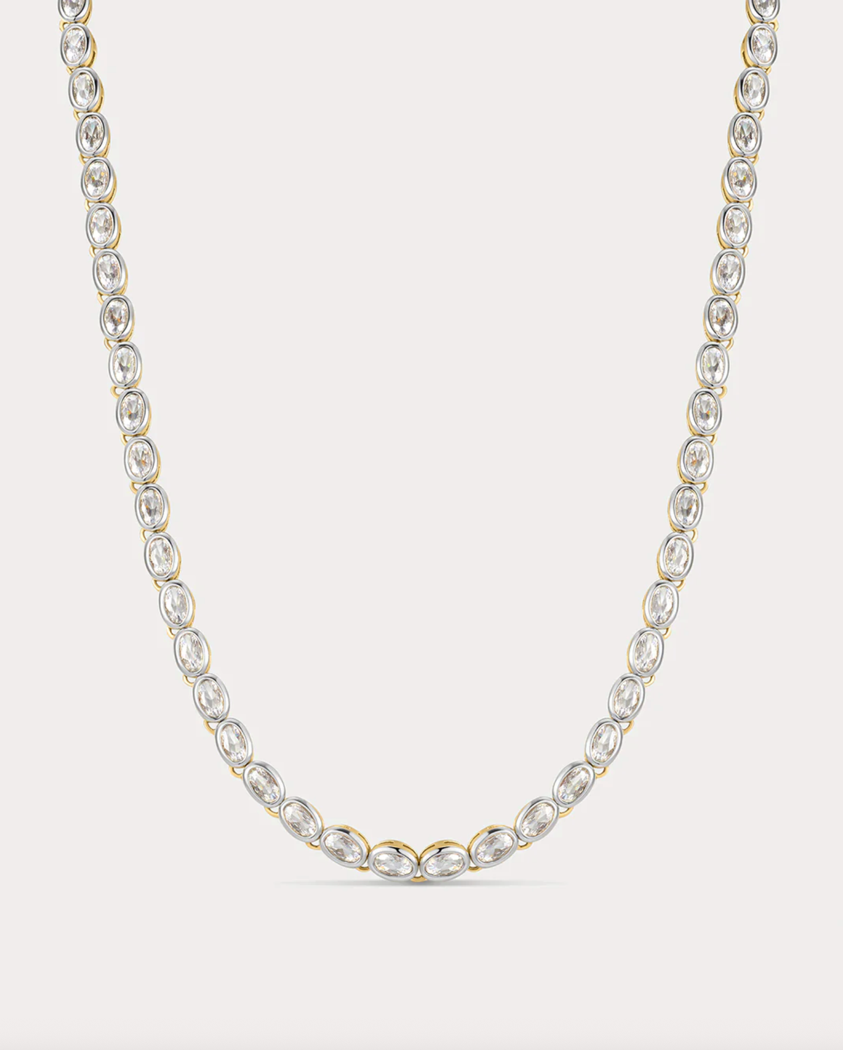 LUV AJ Necklace The Palais Tennis Necklace, Silver Soho-Boutique
