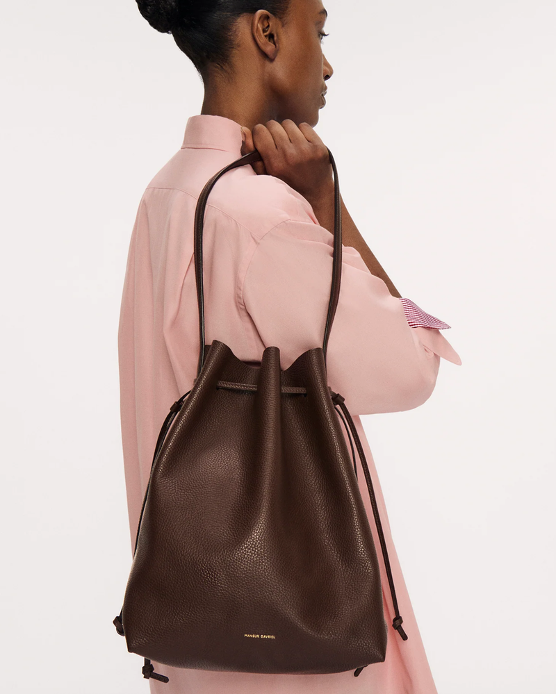 MANSUR GAVRIEL bag Drawstring Cabas, Chocolate Soho-Boutique