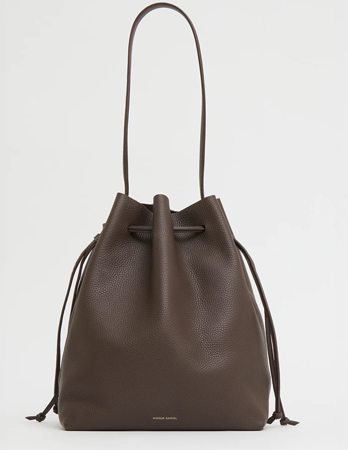 MANSUR GAVRIEL bag Drawstring Cabas, Chocolate Soho-Boutique