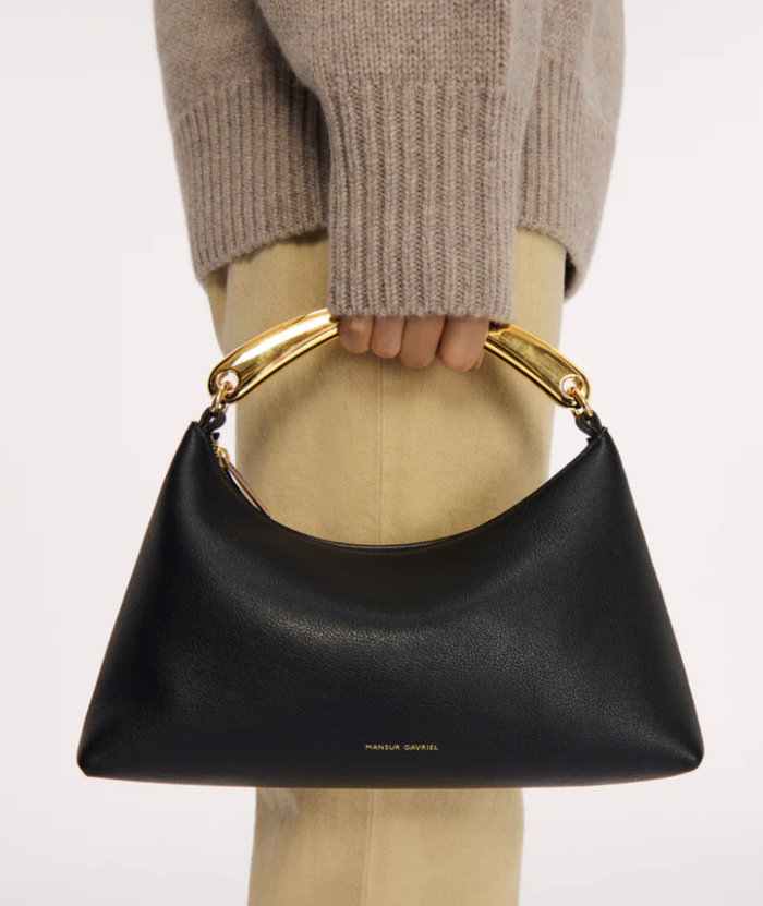 MANSUR GAVRIEL bag Metal Handle Rhea, Black Soho-Boutique