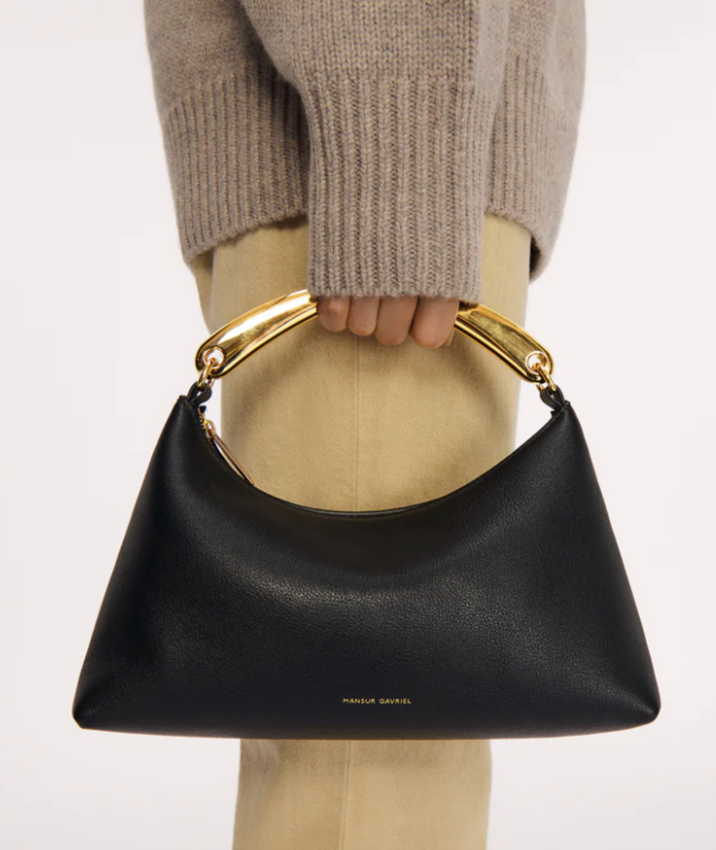 MANSUR GAVRIEL bag Metal Handle Rhea, Black Soho-Boutique