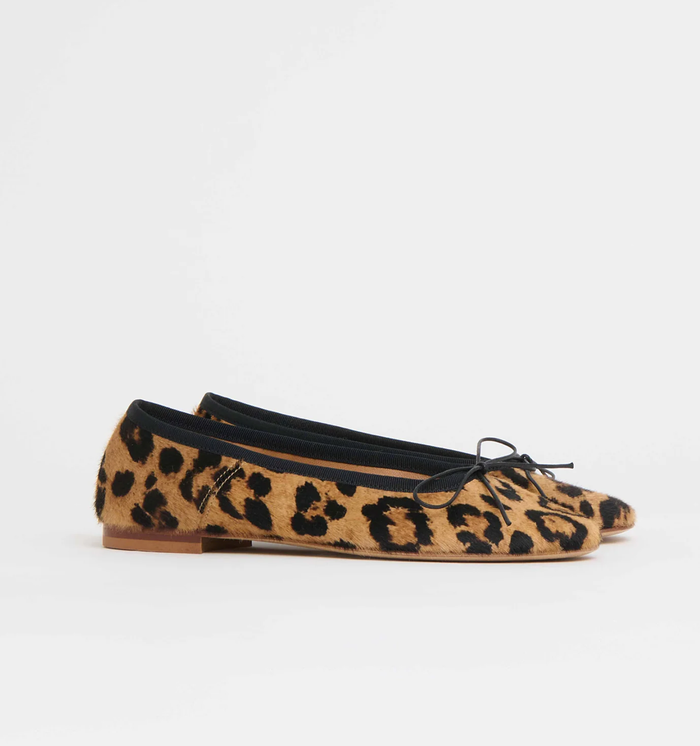 MANSUR GAVRIEL Shoe Dance Ballerina, Leopard/Black Soho-Boutique