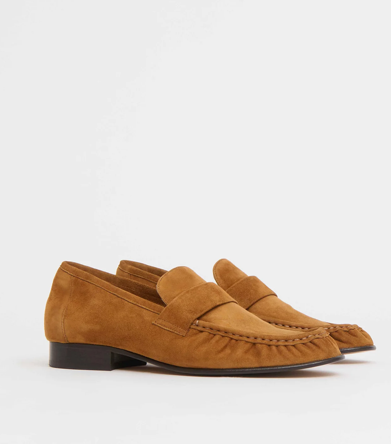MANSUR GAVRIEL Shoe Ruched Loafer, Saddle Soho-Boutique